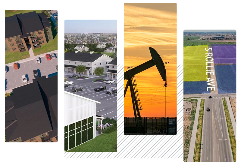 Residential, commercial, oil and gas, and development parcels