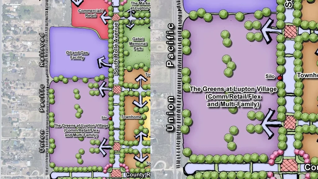 Land map for The Greens community in Fort Lupton