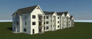 Exterior rendering of The Landings